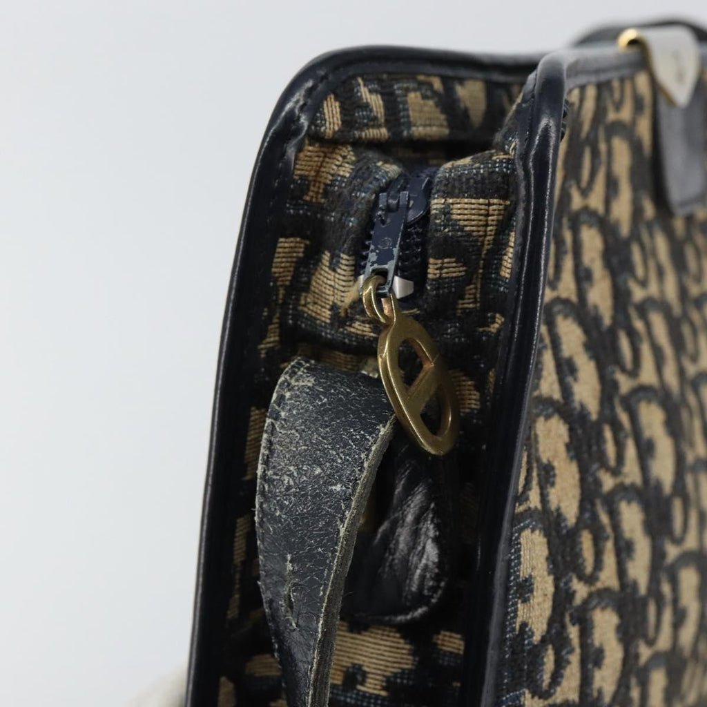 Christian Dior Vintage Trotter Shoulder Bag Canvas Navy Canvas Shoulder Bag Bag (Pre-Owned)