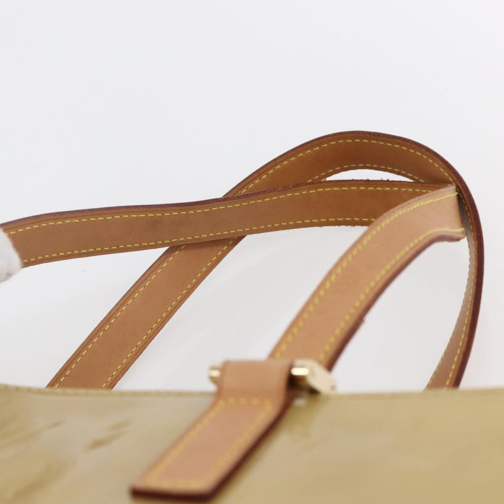 Louis Vuitton Columbus Handbag Monogram Vernis Beige Patent_Leather Tote Bag