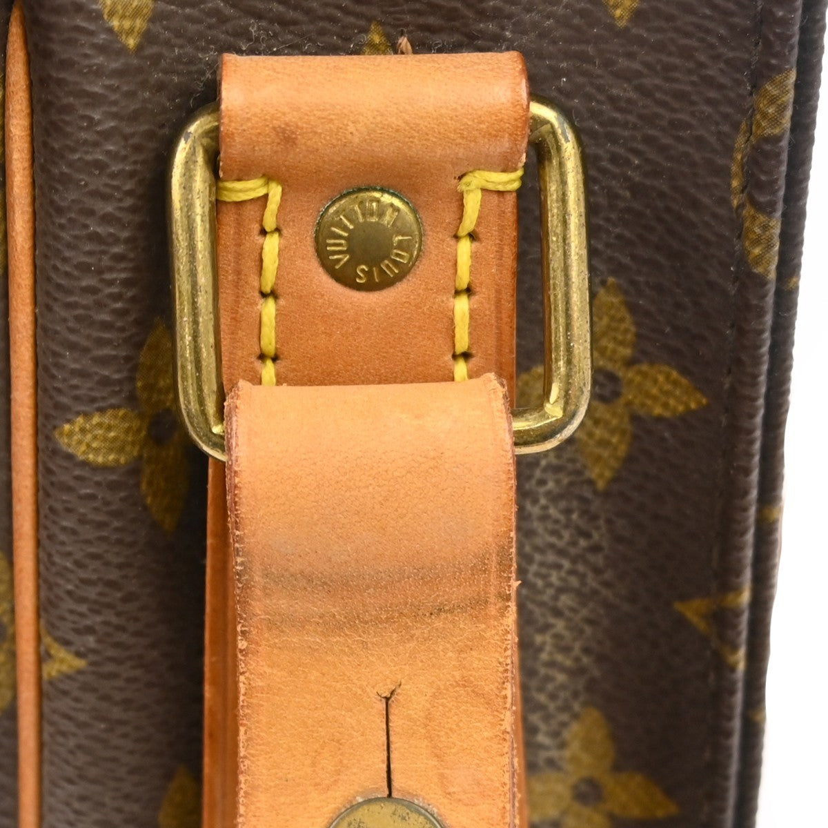 Louis Vuitton Cartouchiere Handbag Monogram Canvas Brown Canvas Crossbody Bag
