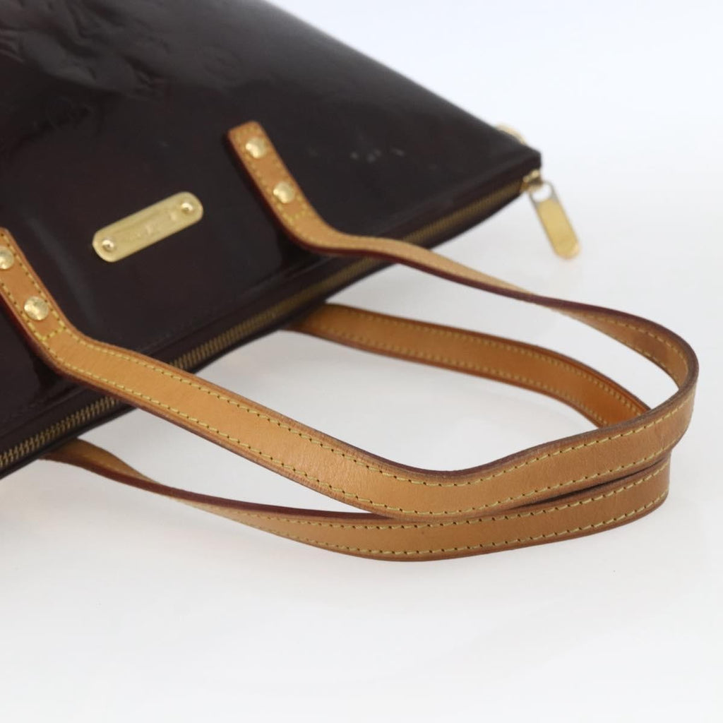 Louis Vuitton Bellevue Handbag Monogram Vernis Brown Patent_Leather Tote Bag