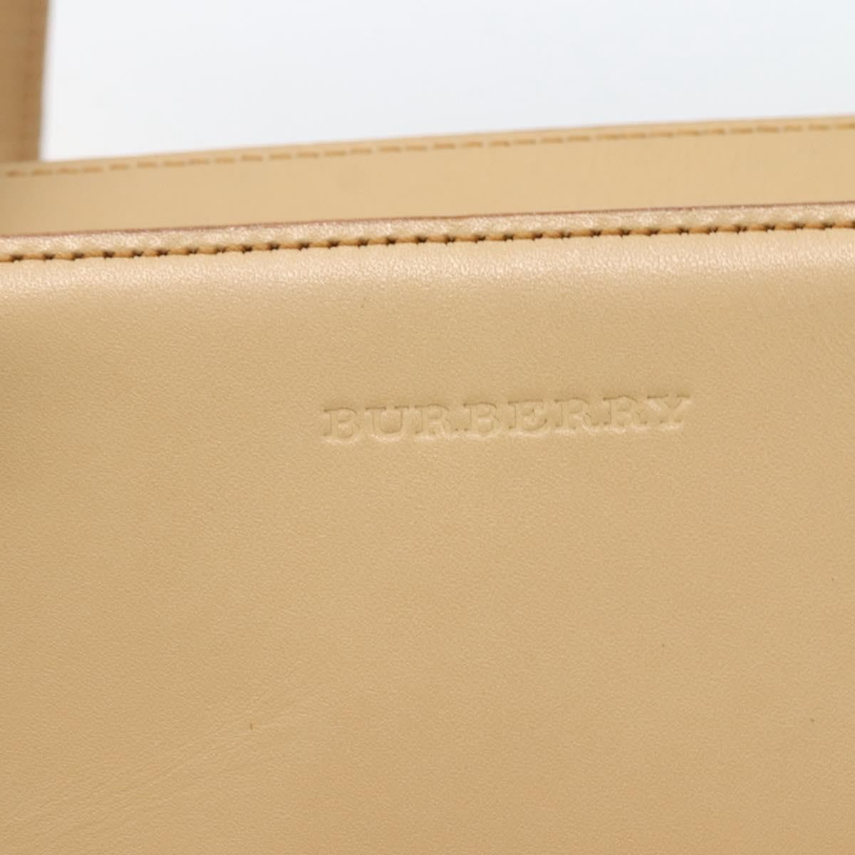 Burberry Vintage Handbag Leather Beige Leather Handbag