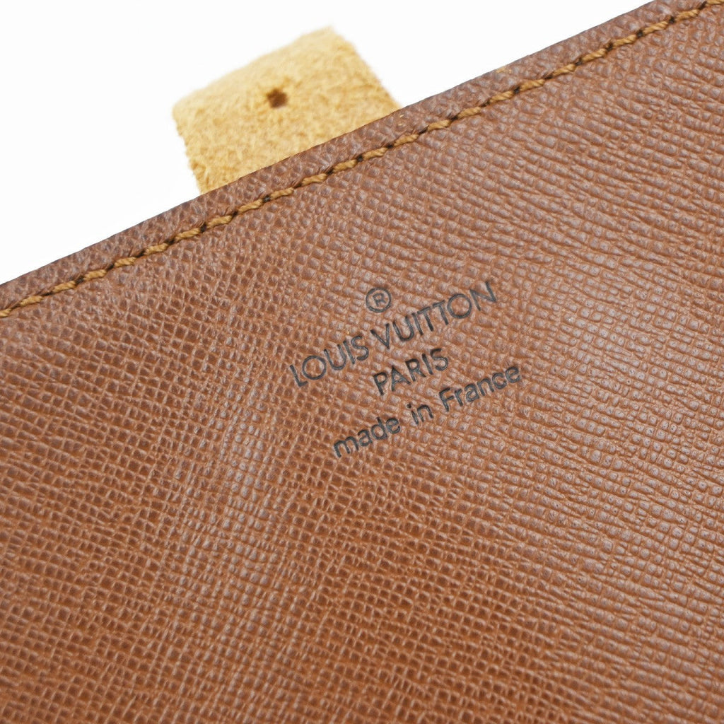 Louis Vuitton Cartouchiere Handbag Monogram Canvas Brown Canvas Shoulder Bag