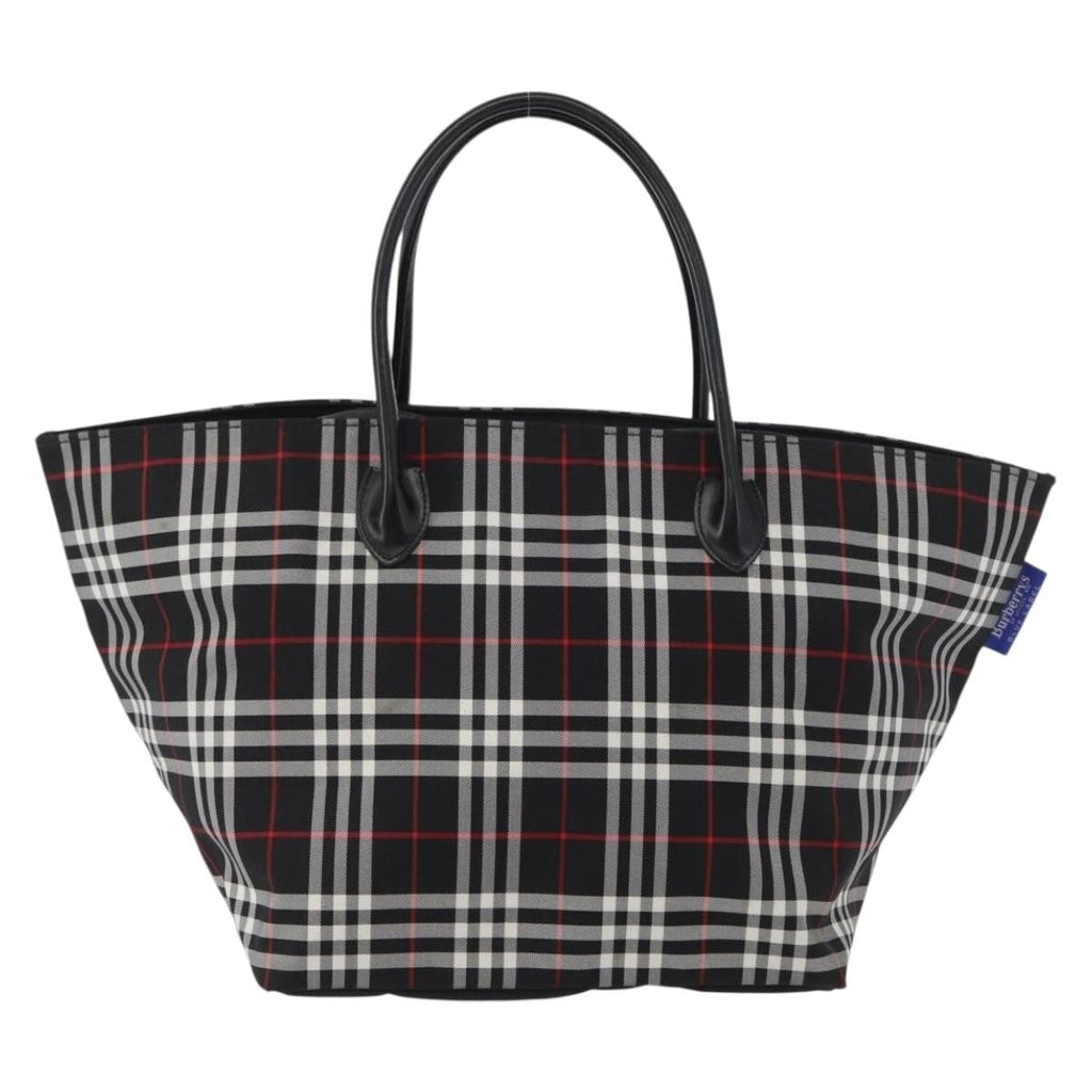 Burberry Nova Check Handbag Nylon Black Nylon Handbag