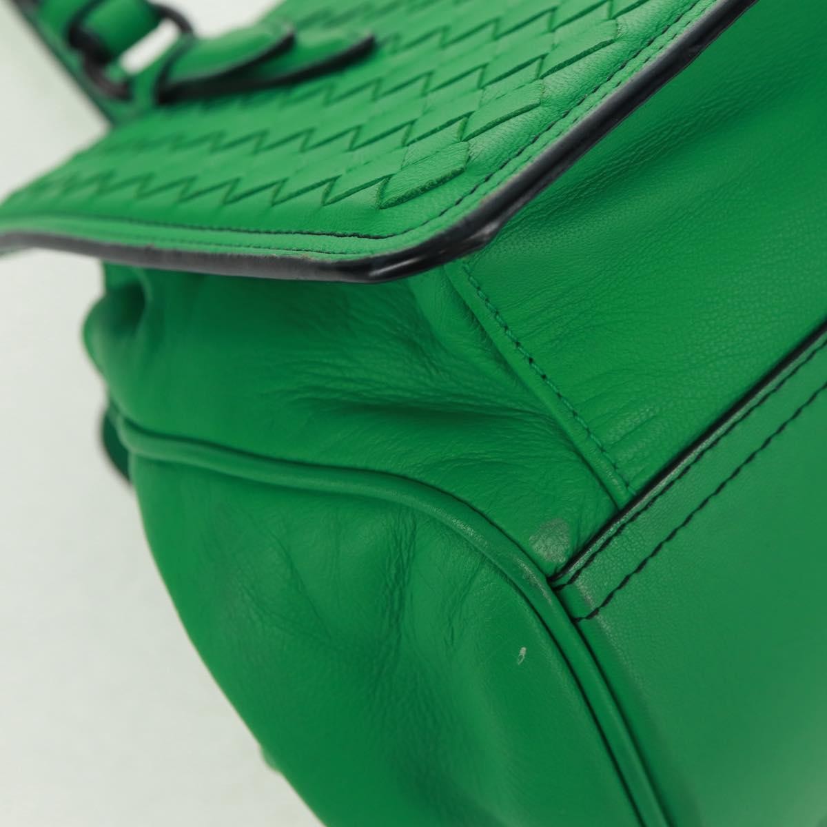 Bottega Veneta Intrecciato Handbag Leather Green Leather Handbag