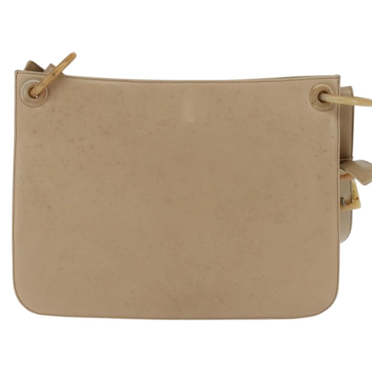 Prada Vintage Shoulder Bag Leather Beige Leather Shoulder Bag Bag