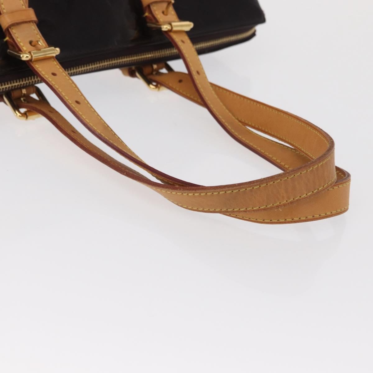Louis Vuitton Rosewood Avenue Handbag Monogram Vernis Purple Patent_Leather Shoulder Bag