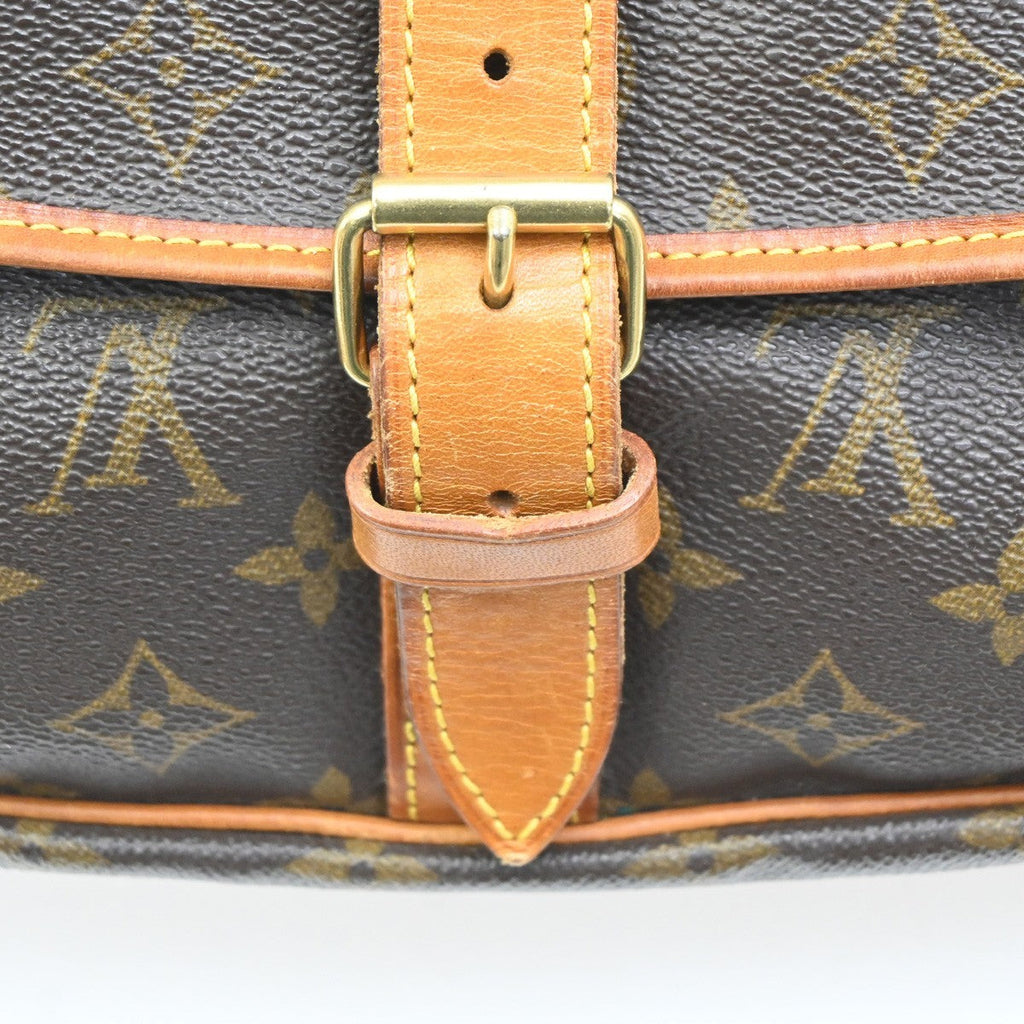 Louis Vuitton Saumur Handbag Monogram Canvas Brown Canvas Shoulder Bag
