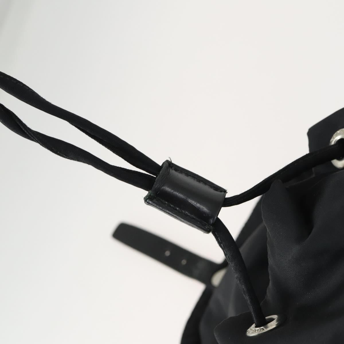 Prada Vela Double Front Pocket Backpack Tessuto With Saffiano Leather Black Nylon Backpack Bag