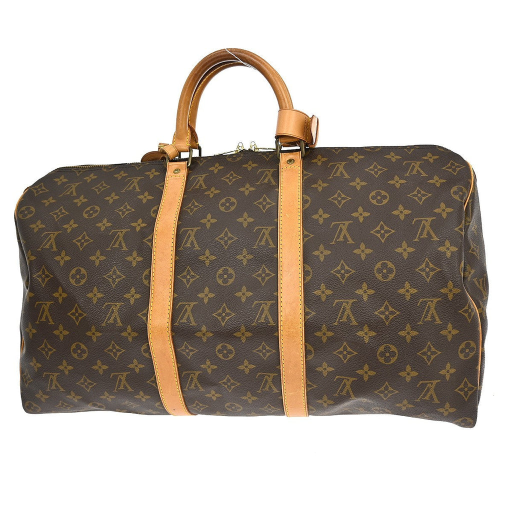 Louis Vuitton Keepall Bag Monogram Canvas Brown Canvas Travel Bag