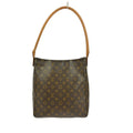 Louis Vuitton Monogram Looping Handbag Monogram Canvas Brown Canvas Shoulder Bag