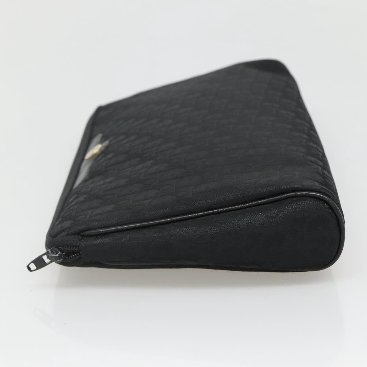 Christian Dior Trotter Pouch Diorissimo Canvas Black Canvas Clutche & Pouche Bag (Pre-Owned)