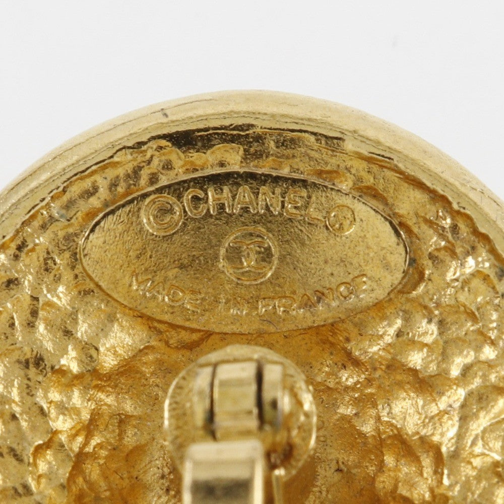 Chanel Vintage Logo Round Cufflinks Plated Gold Gold Gold_Plated Cufflinks Jewelry