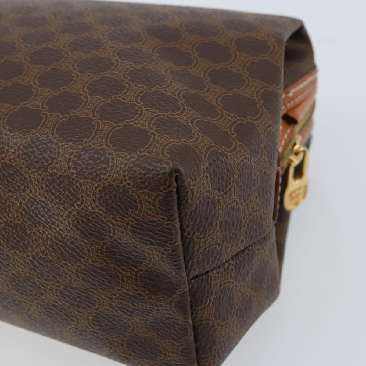 Celine Macadam Pochette Canvas And Leather Brown Canvas Clutche & Pouche Bag