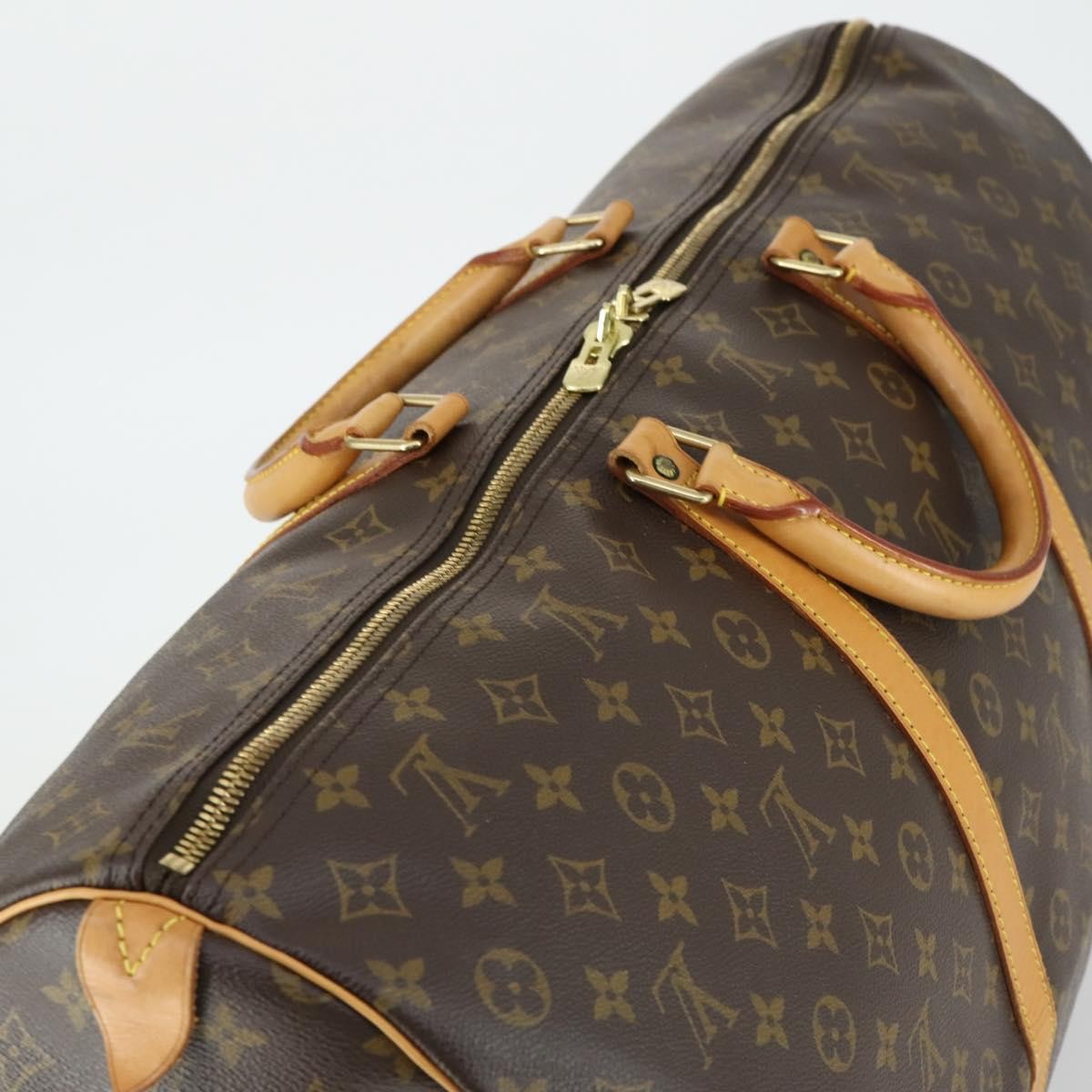 Louis Vuitton Keepall Bag Monogram Canvas Brown Canvas Travel Bag