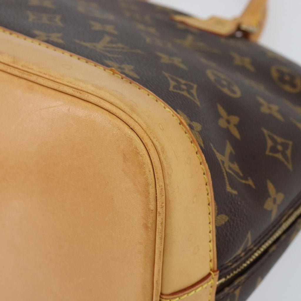 Louis Vuitton Alma Handbag Monogram Canvas Brown Canvas Handbag