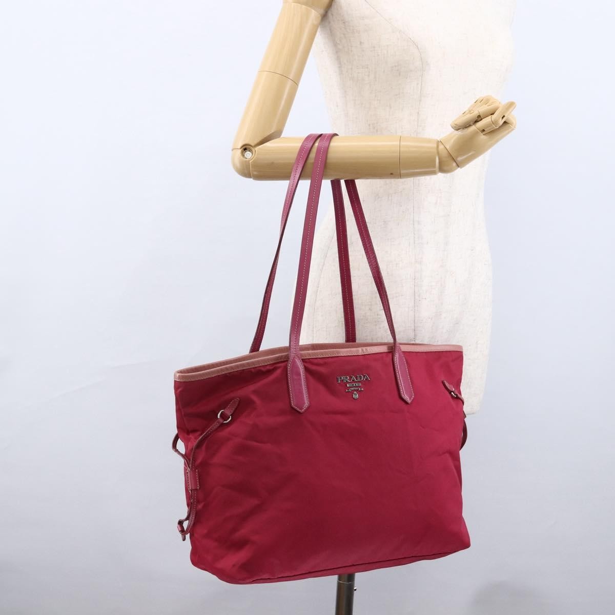 Prada Vintage Tote Tessuto Pink Nylon Tote Bag Bag
