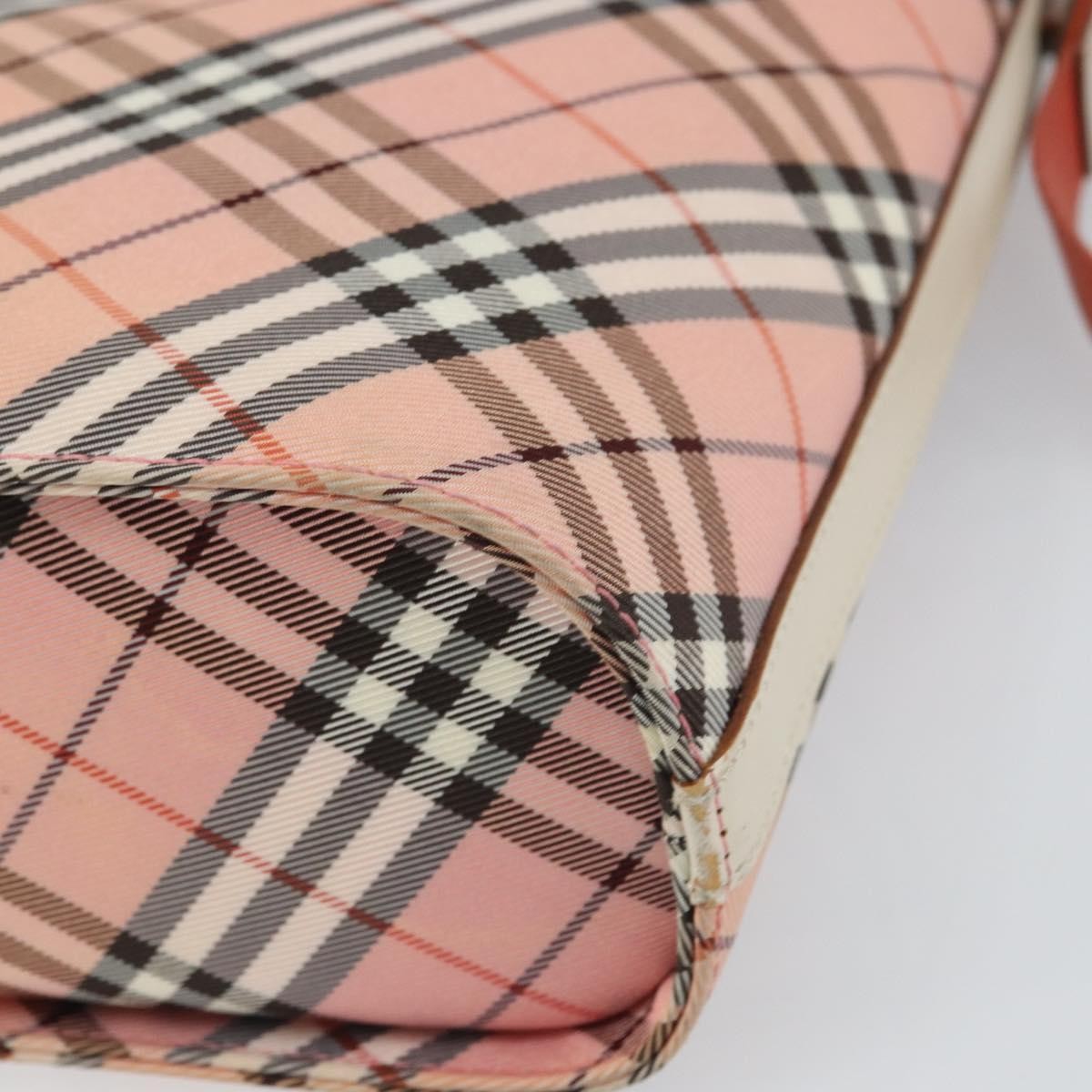 Burberry Nova Check Shoulder Bag Canvas Pink Canvas Shoulder Bag