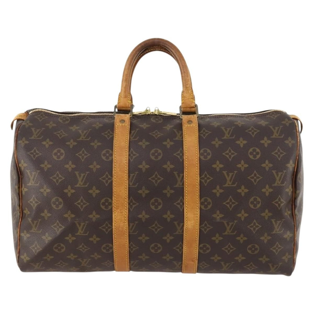 Louis Vuitton Keepall Bag Monogram Canvas Brown Canvas Travel Bag