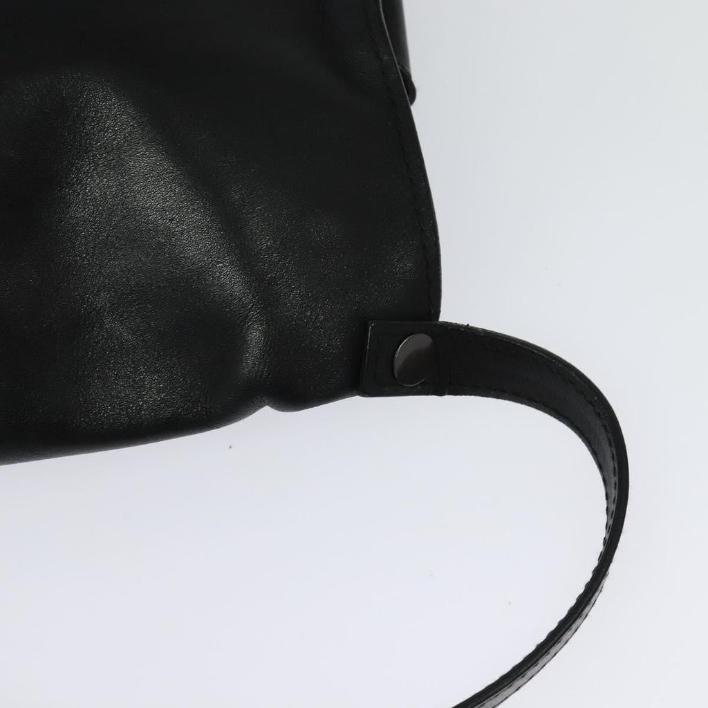 Bottega Veneta Utility Waist Bag Leather With Intrecciato Black Leather Shoulder Bag Bag
