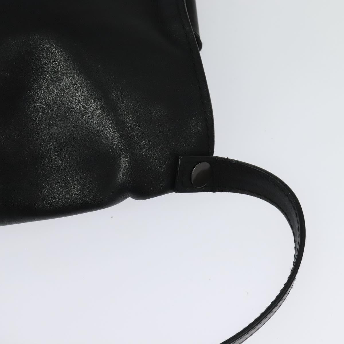 Bottega Veneta Utility Waist Bag Leather With Intrecciato Black Leather Shoulder Bag Bag