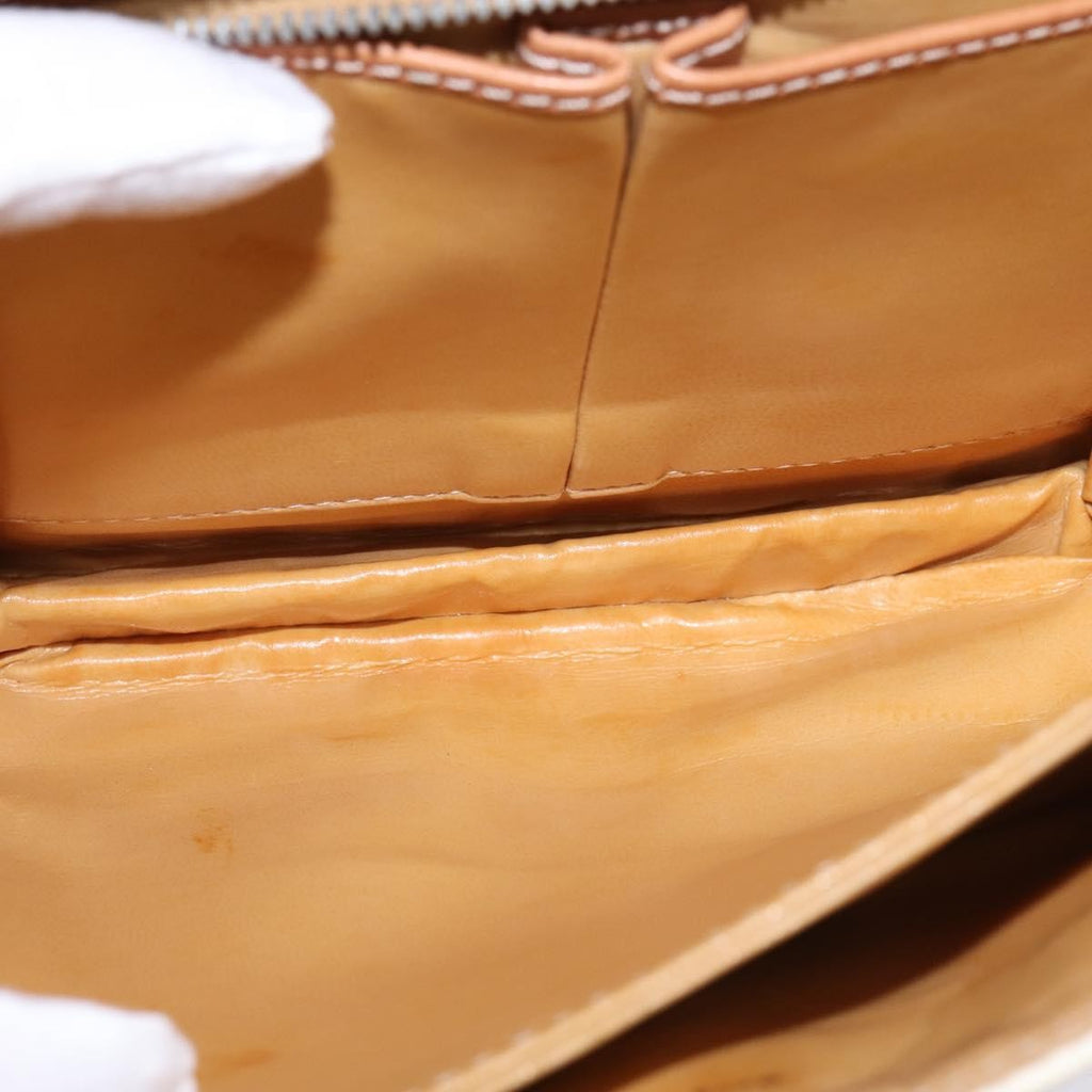 Celine Macadam Shoulder Bag Pvc Leather White Canvas Bag