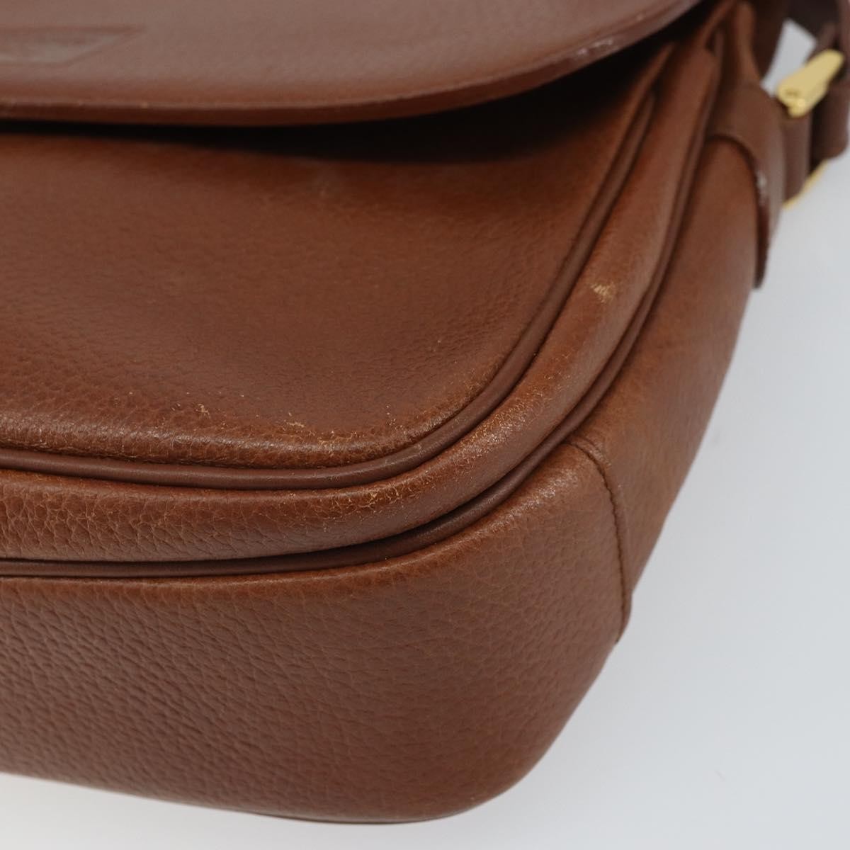 Burberry Vintage Shoulder Bag Leather Brown Leather Shoulder Bag