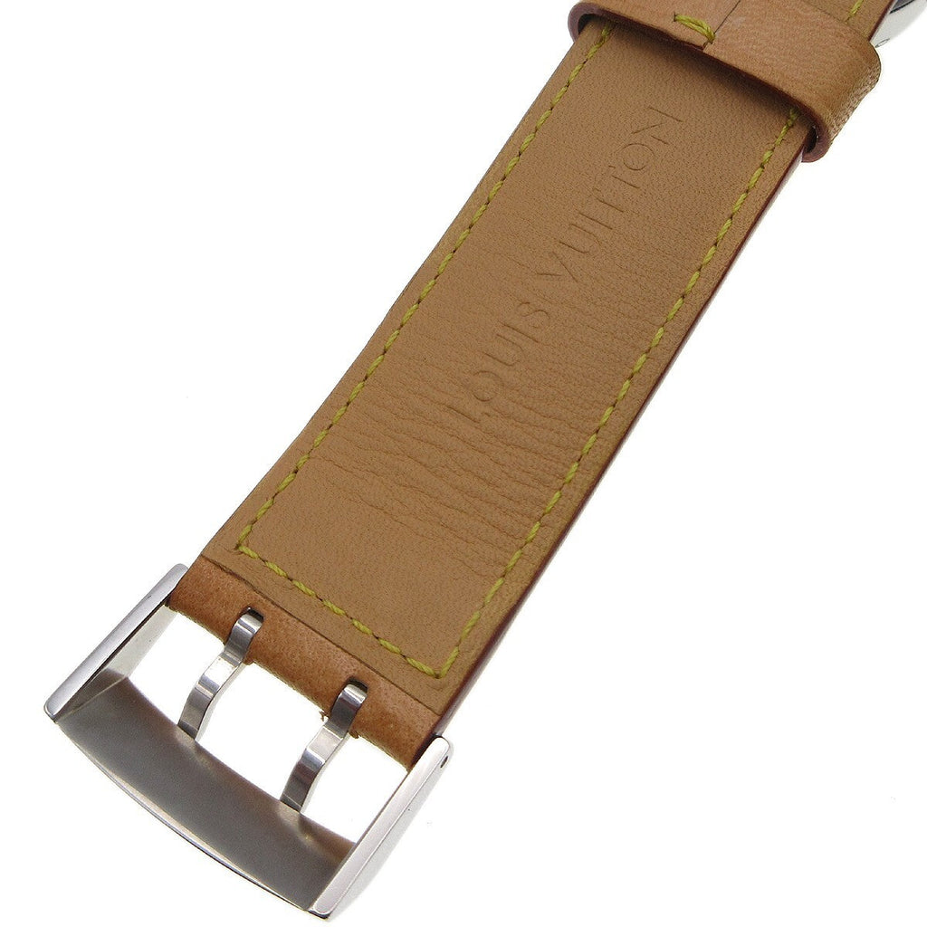 Louis Vuitton Tambour Quartz Watch Stainless Steel And Monogram Multicolor Watch