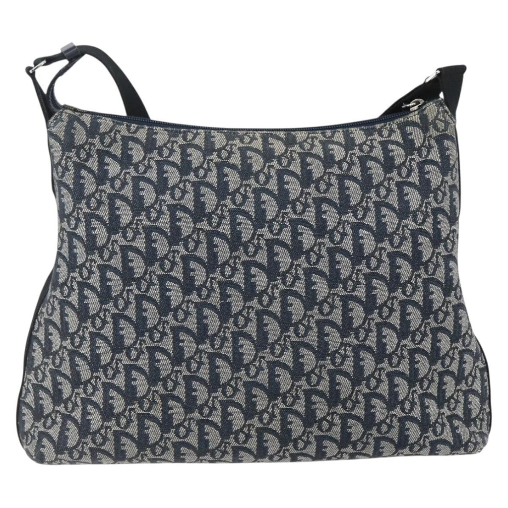 Christian Dior Vintage Trotter Shoulder Bag Canvas Navy Canvas Shoulder Bag Bag (Pre-Owned)