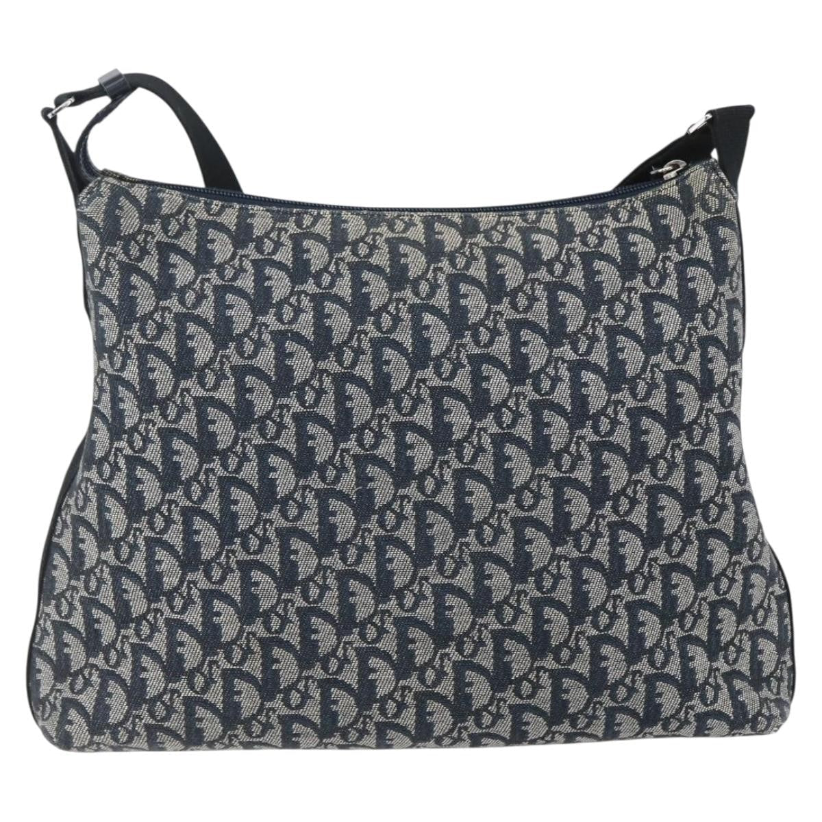 Christian Dior Vintage Trotter Shoulder Bag Canvas Navy Canvas Shoulder Bag Bag (Pre-Owned)