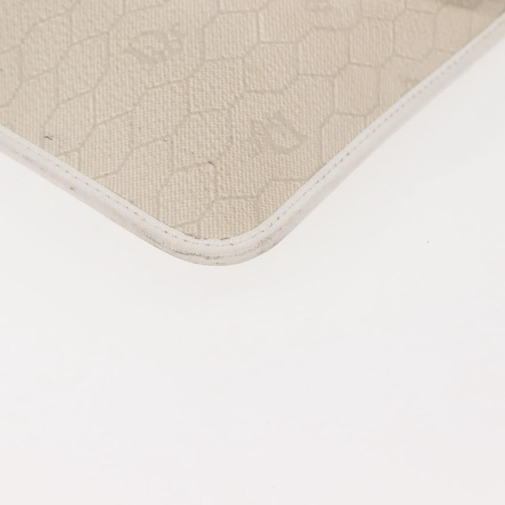 Christian Dior Vintage Honeycomb Clutch Canvas White Canvas Clutche & Pouche Bag (Pre-Owned)