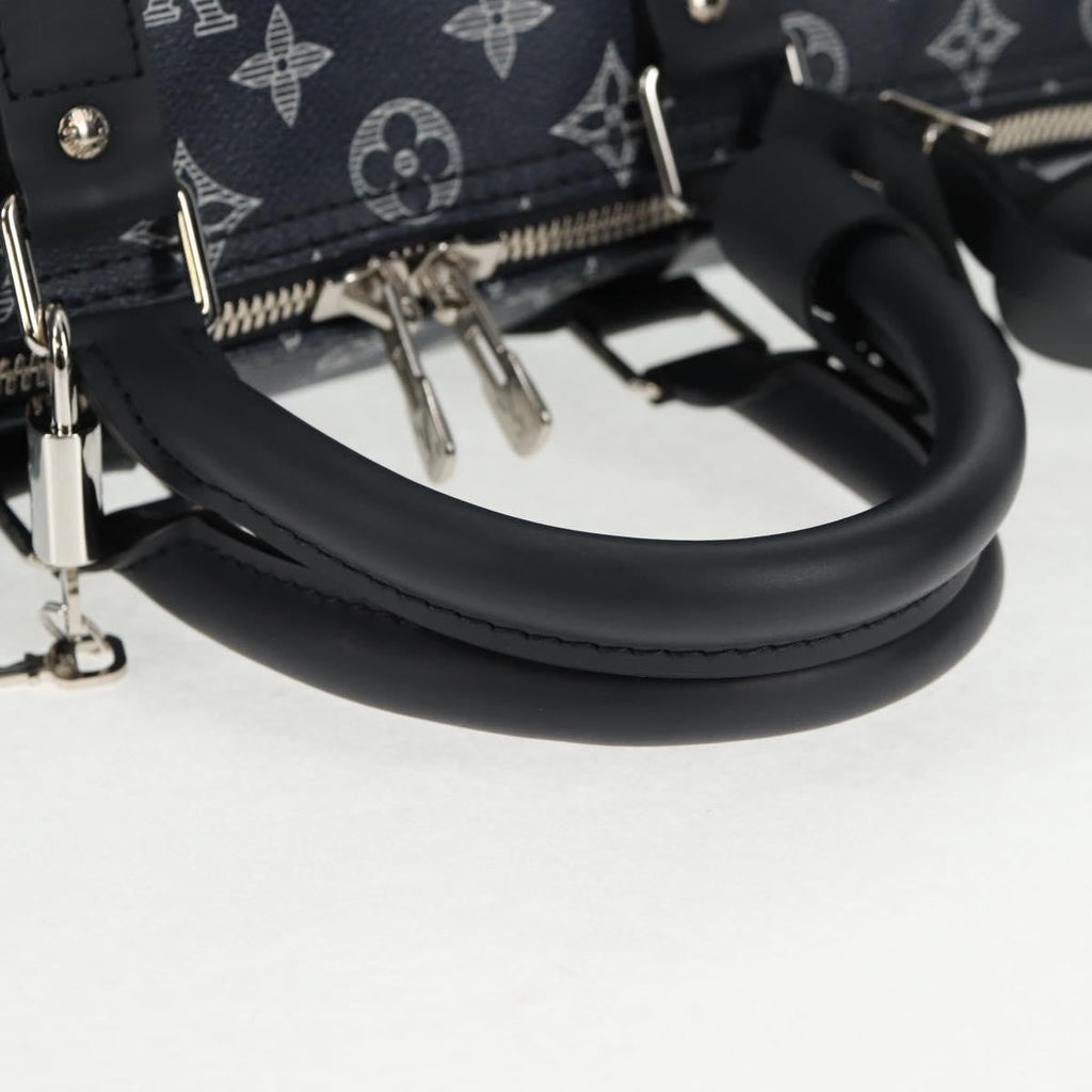 Louis Vuitton Keepall Bandouliere Bag Limited Edition Chapman Savane Monogram Canvas Navy Canvas Travel Bag