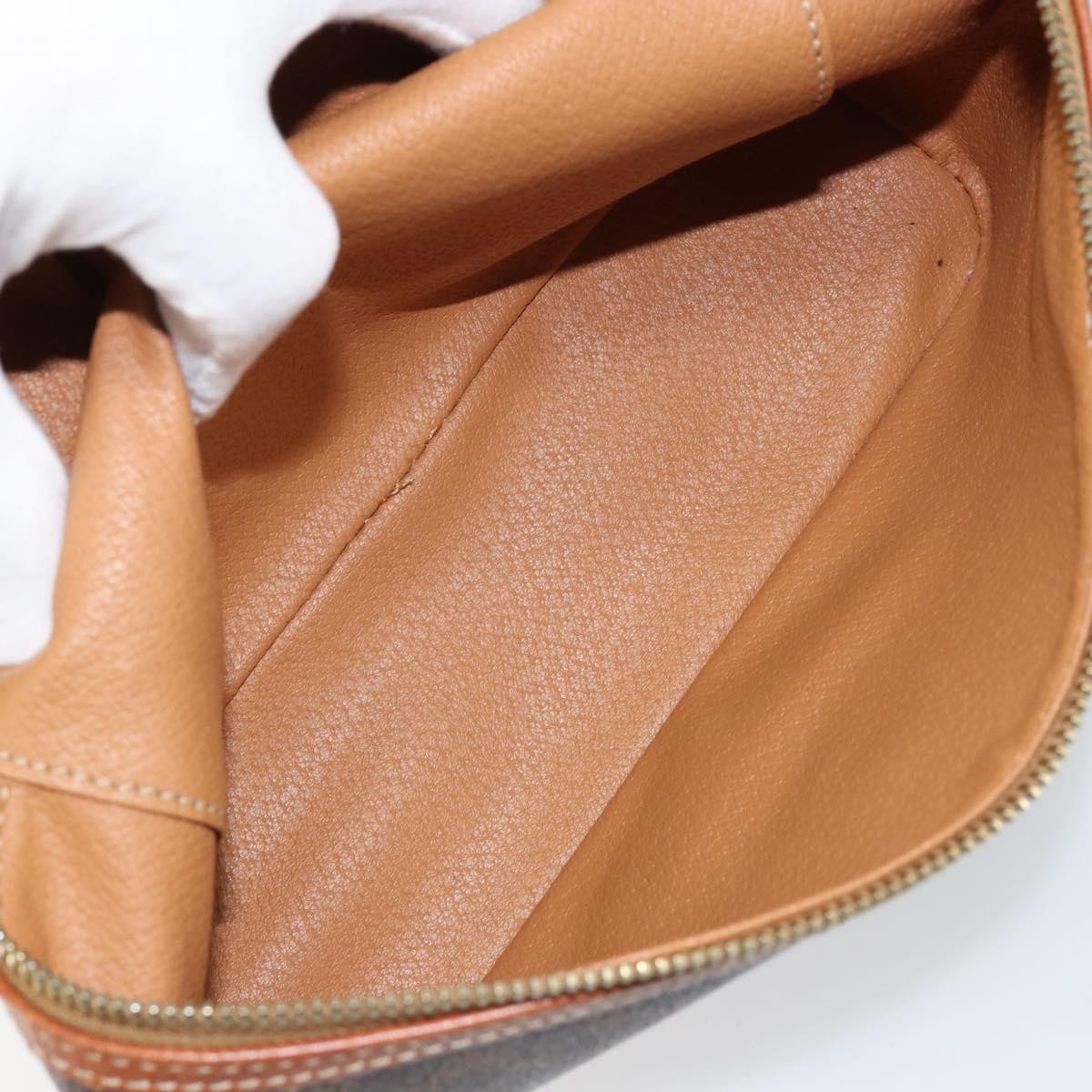 Celine Macadam Vanity Bag Canvas Brown Canvas Handbag