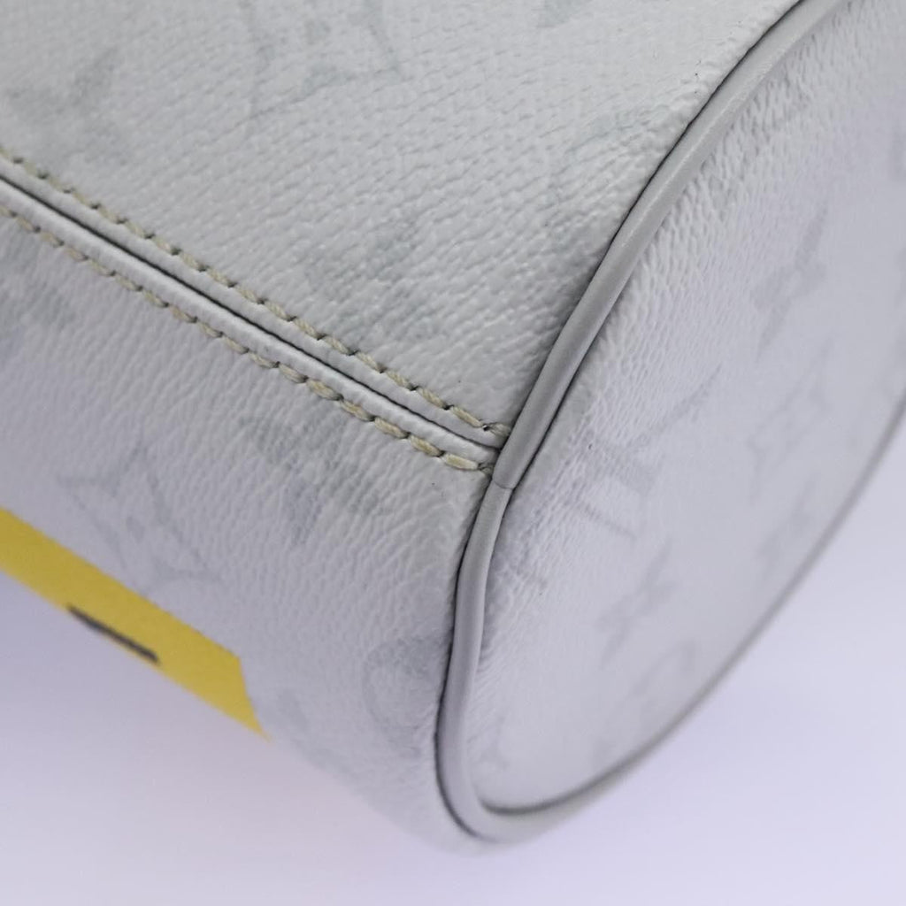 Louis Vuitton Chalk Nano Bag Limited Edition Logo Story Monogram Canvas Gray Canvas Clutche & Pouche Bag