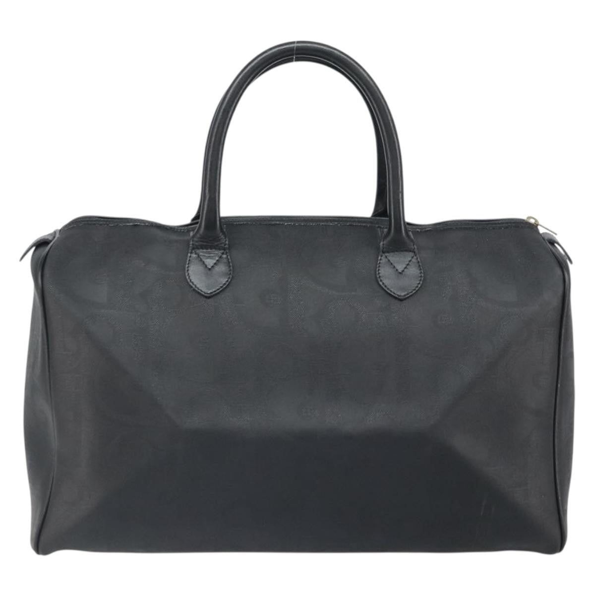 Christian Dior Vintage Trotter Boston Bag Canvas Black Canvas Travel Bag Bag (Pre-Owned)