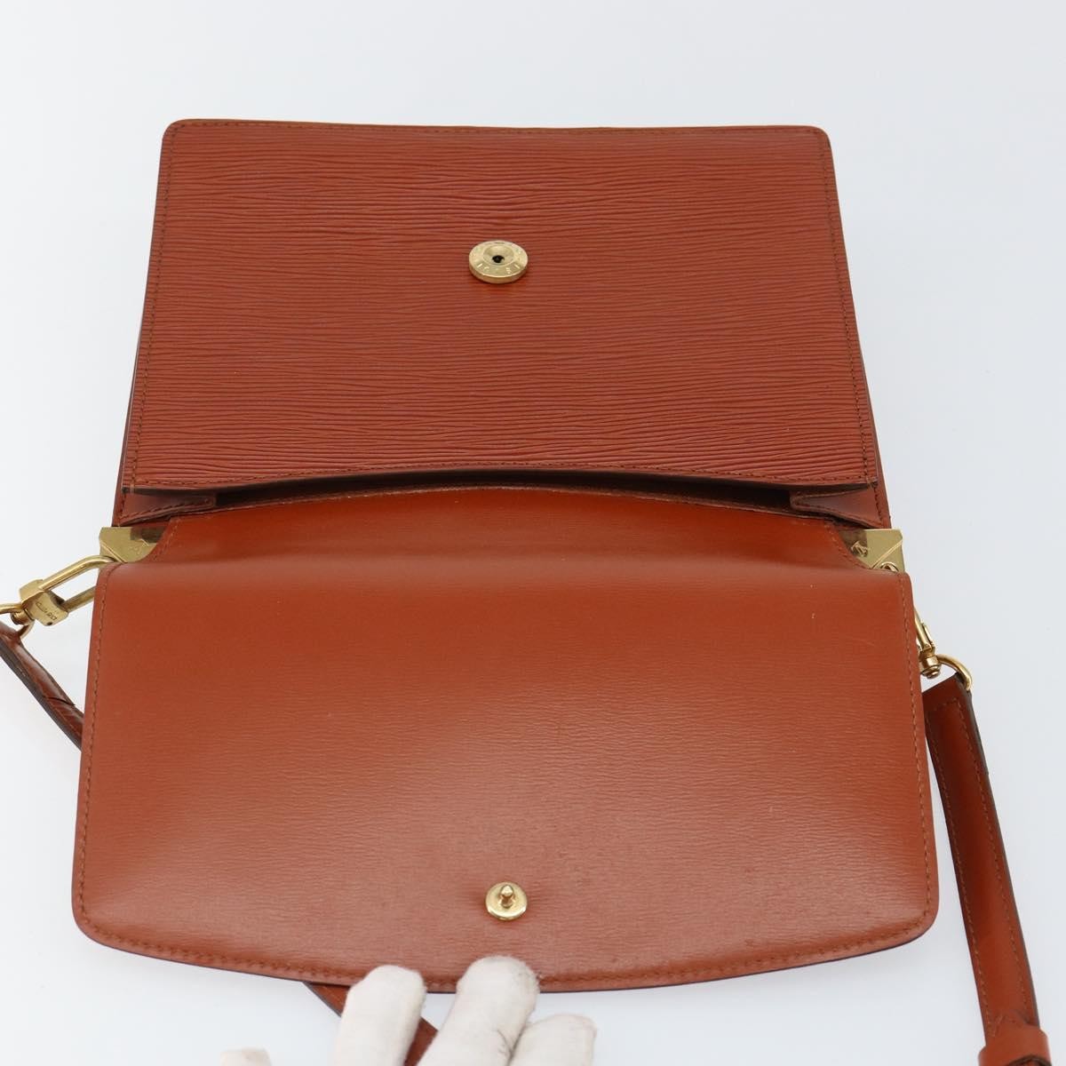 Louis Vuitton Grenelle Shoulder Bag Epi Leather Brown Leather Shoulder Bag