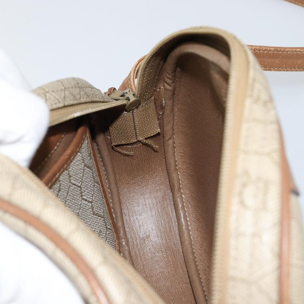 Christian Dior Vintage Honeycomb Shoulder Bag Canvas Beige Canvas Shoulder Bag Bag (Pre-Owned)