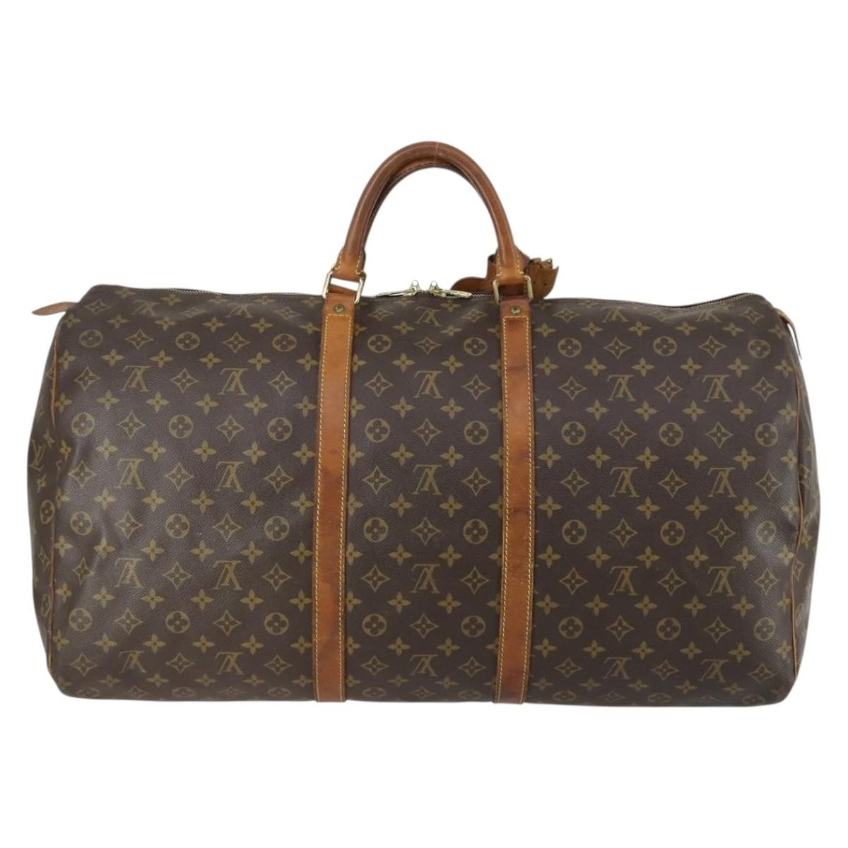 Louis Vuitton Keepall Bag Monogram Canvas Brown Canvas Travel Bag