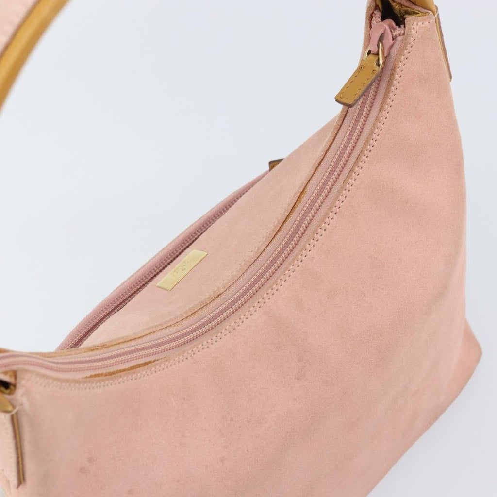 Gucci Vintage Handbag Suede Pink Suede Handbag (Pre-Owned)