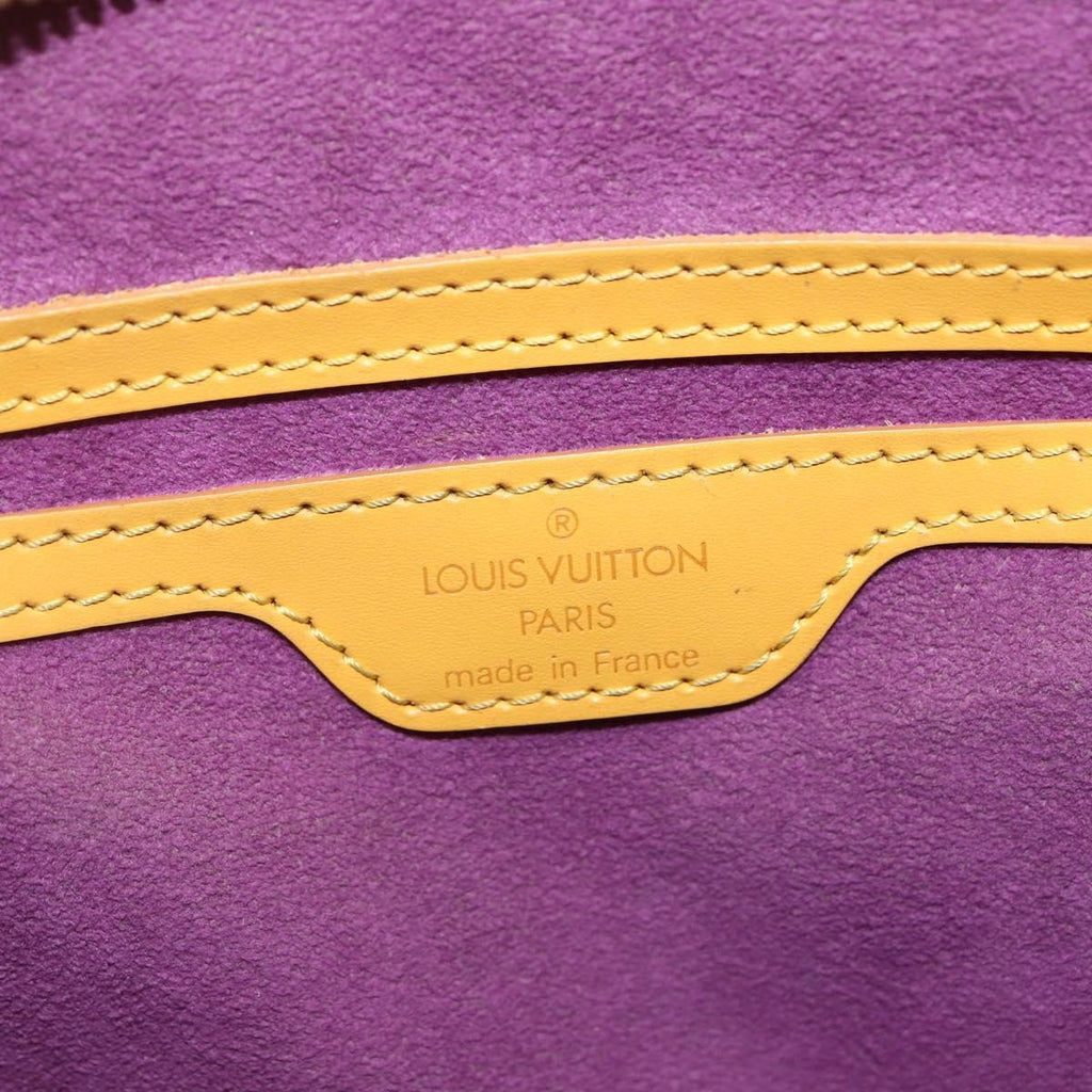 Louis Vuitton Saint Jacques Handbag Epi Leather Yellow Leather Handbag