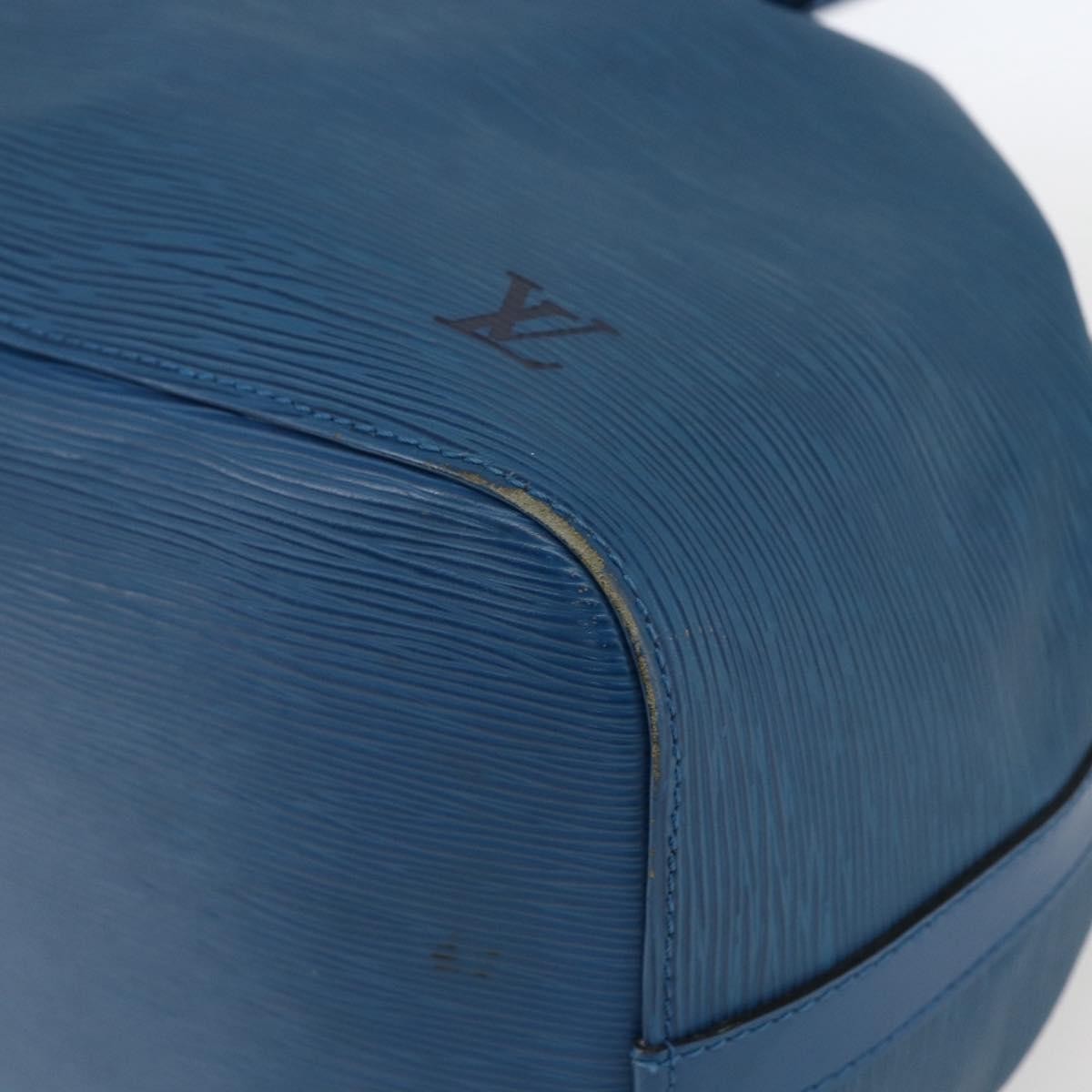 Louis Vuitton Petit Noe Handbag Epi Leather Blue Leather Shoulder Bag