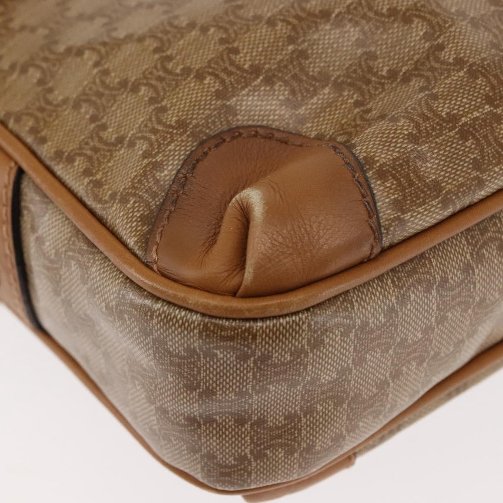 Celine Macadam Shoulder Bag Pvc Leather Beige Pvc,Canvas Bag