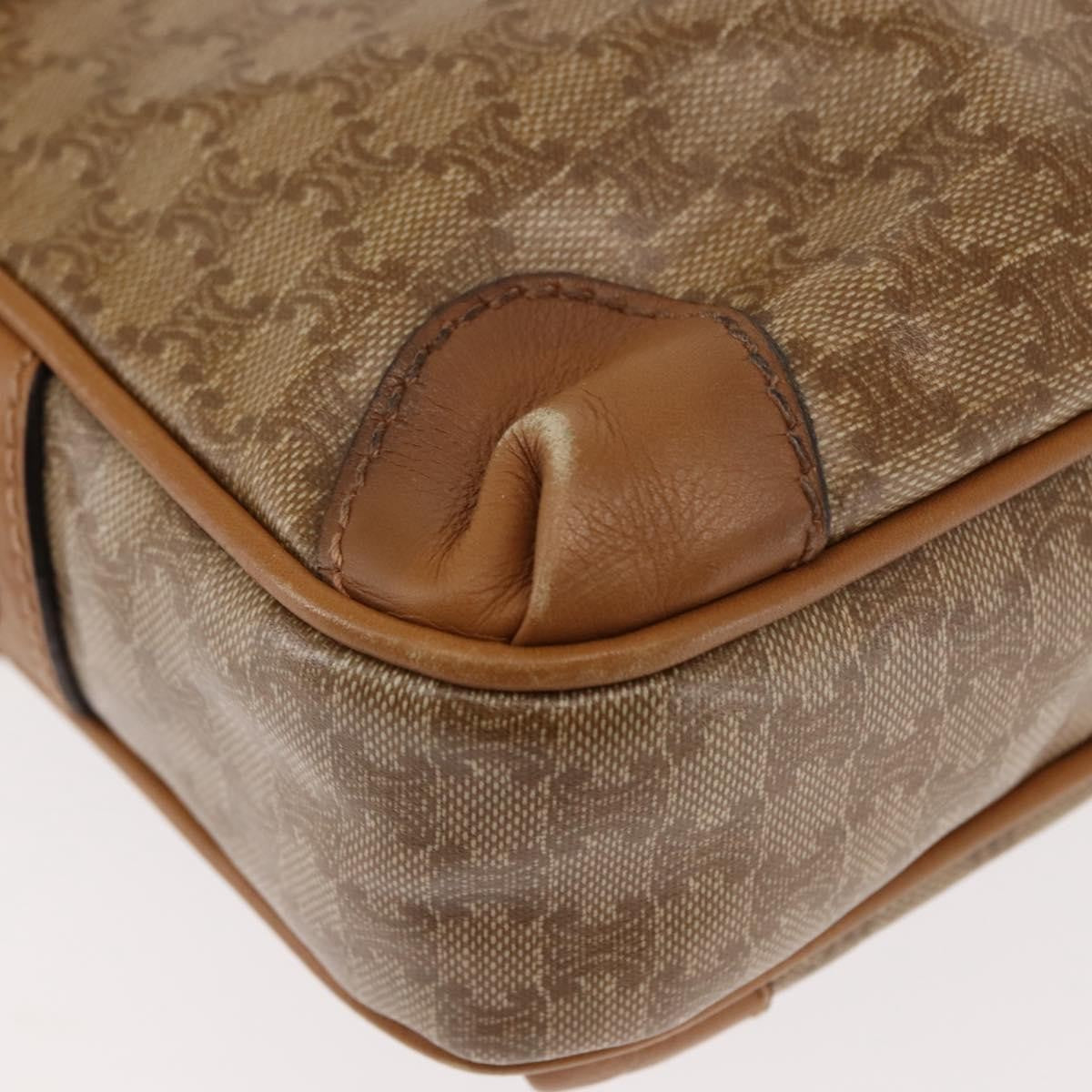 Celine Macadam Shoulder Bag Pvc Leather Beige Pvc,Canvas Bag