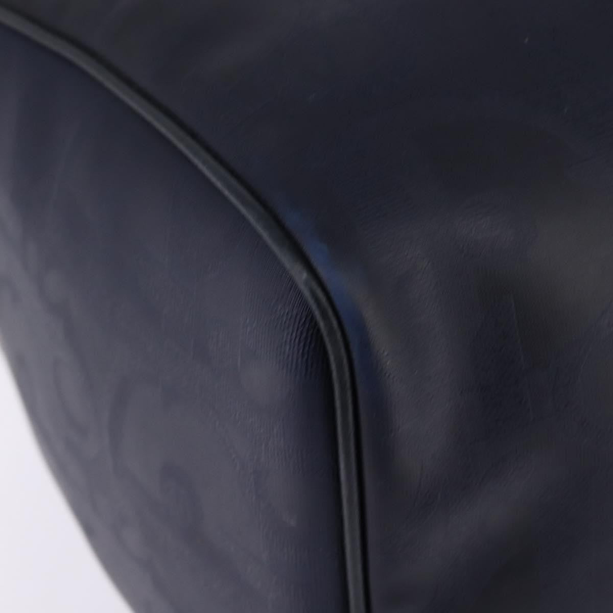 Christian Dior Lady Dior Boston Bag Canvas Navy Canvas Travel Bag Bag (Pre-Owned)