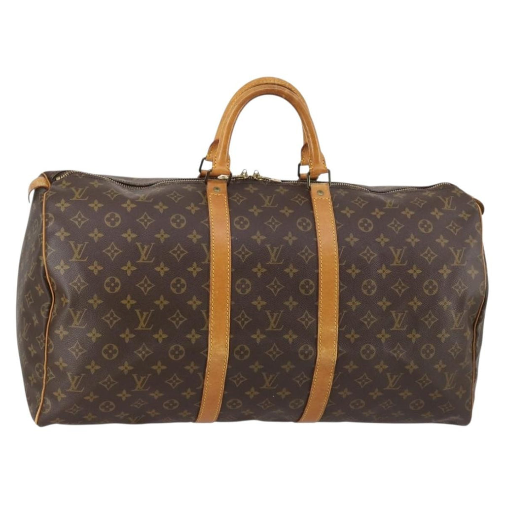 Louis Vuitton Keepall Bag Monogram Canvas Brown Canvas Travel Bag