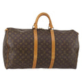 Louis Vuitton Keepall Bag Monogram Canvas Brown Canvas Travel Bag