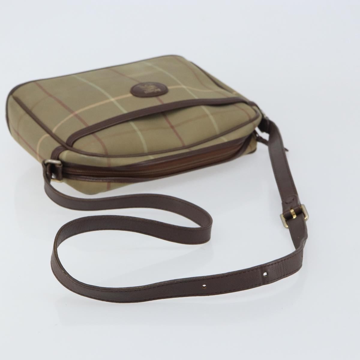 Burberry Nova Check Shoulder Bag Canvas Beige Canvas Shoulder Bag