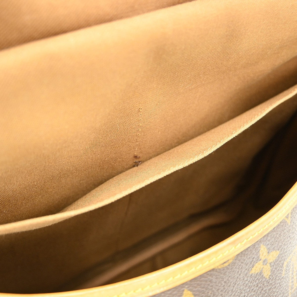 Louis Vuitton Saumur Handbag Monogram Canvas Brown Canvas Shoulder Bag