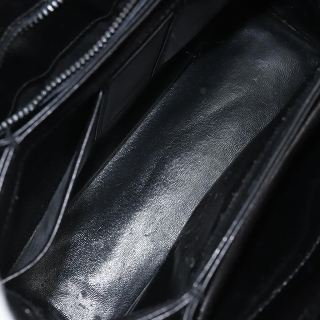 Gucci Vintage Handbag Leather Black Leather Handbag (Pre-Owned)