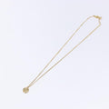 Christian Dior Vintage Logo Round Pendant Necklace Metal Gold Metal Jewelry (Pre-Owned)