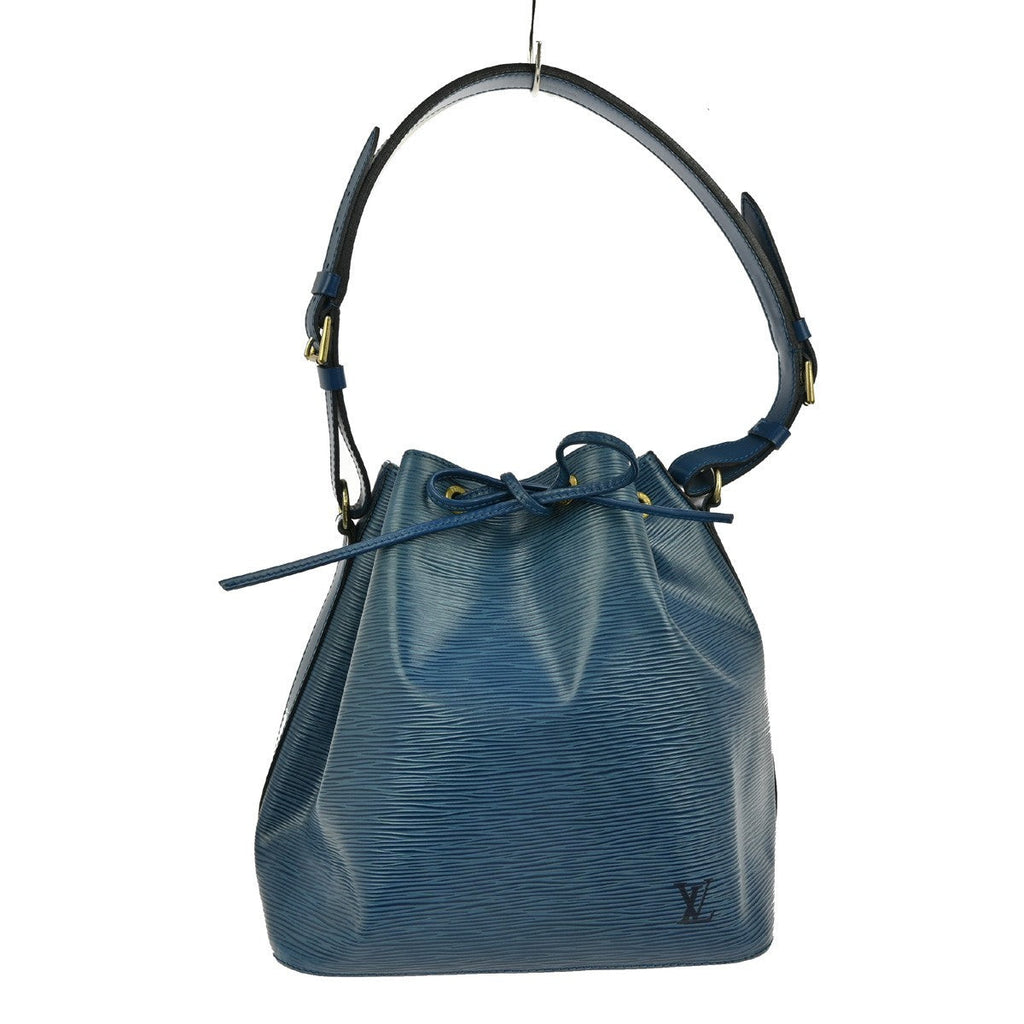 Louis Vuitton Petit Noe Handbag Epi Leather Blue Leather Shoulder Bag